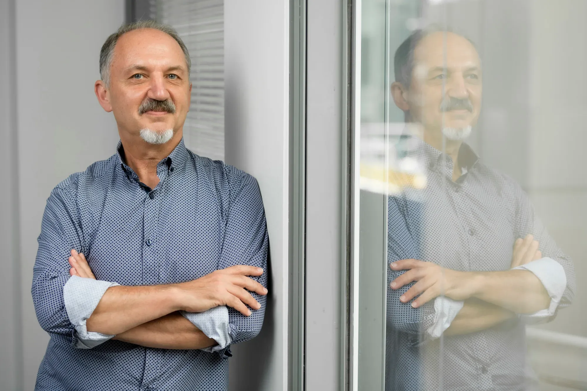 Mike Kontorovich photographed for a client profile